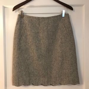 Talbots Tweed Scalloped Skirt